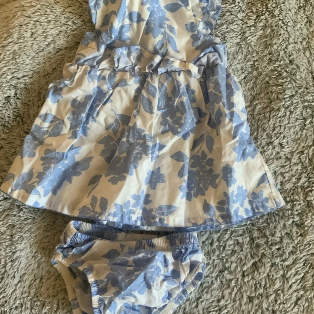 Carter's Blue and White Floral Sundress Set